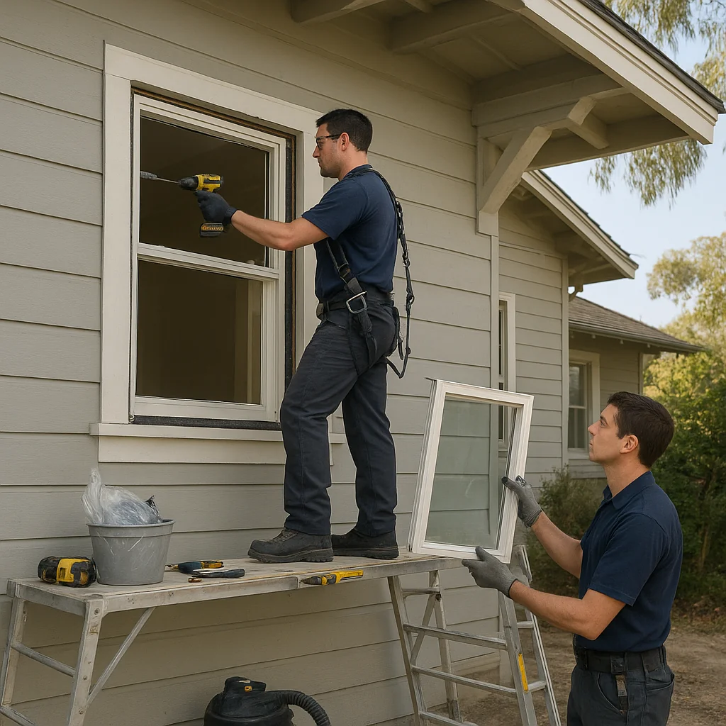 Professional sliding glass door installation in a modern San Mateo home